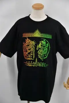 ◆タイのサクヤンTシャツ◆ヤントラ◆2XLサイズ◆新品◆黒◆⑨