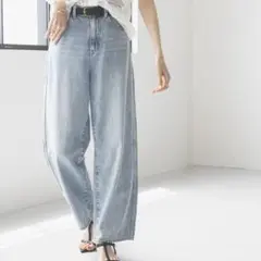 グローバルワーク　GOODデニムバギーパンツ　118365 ライトブルー　M