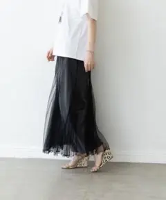 新品 未使用 タグ付 LEPSIM 【FOR I SERIES】チュールスカート