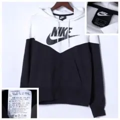 G0269 ナイキ NIKE レディース パーカー サイズS ブラック×ホワイト
