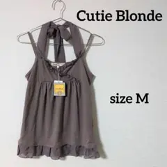 新品未使用　Cutie Blonde　レディース　キャミソール　リボン　茶色　M