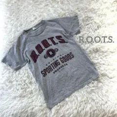 ROOTS＊半袖Tシャツ ロゴプリント USA製 コットン100 夏