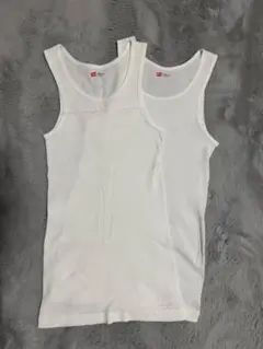 Hanes ヘインズ タンクトップ ホワイトS 2枚セット