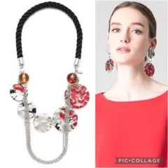 新品未使用 ADORE アドーア クラッシュサークル ネックレス レッド