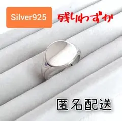♥残り2点♥プレートラウンドリング シルバー アレルギー対応 男女兼用 匿名配送
