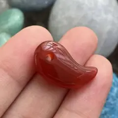 【天然石】カーネリアン勾玉✴︎ブレスレットパーツ✴︎アクセサリーパーツ✴︎お守り赤瑪瑙