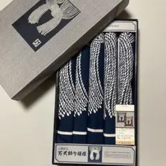 芹沢銈介　座布団カバー　縄のれん文　紺色55×59cm 五枚セット