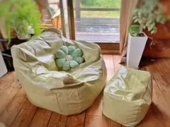 【新品・未開封】HUGME LOOSYソファー　オットマン付替カバー　ピスタチオ