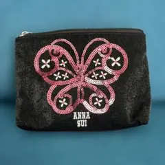 ANNA SUI 蝶刺繍ポーチ Disneyコラボ