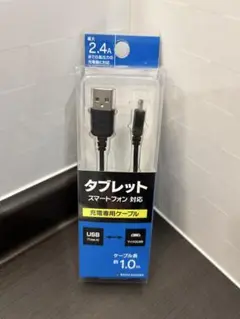 充電専用USBケーブル 1.0m 2.4A