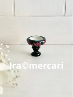 2006エミール・ガレ　フェーブ　脚付杯　フェーヴ　フランス製　ミニチュア　陶器