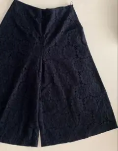 【超美品】GUネイビー レース フレアーパンツ　XLサイズ