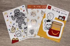 ちいかわ ハッピーセット シールセット モモンガ等　3枚