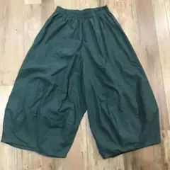 watashino グリーン　バルーンパンツ　M〜L ゆったりゴム