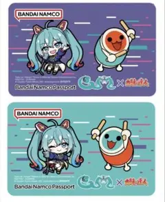 太鼓の達人 初音ミク ガンダム コラボ バナパスポートカード　セット