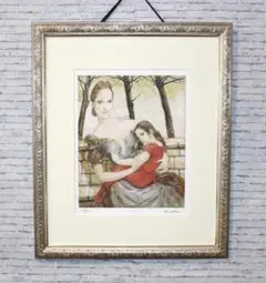 ピカソ 母と子 リトグラフ 1963年 パブロ ピカソ 母と子 偉大なる母性 絵画 リトグラフ シルク