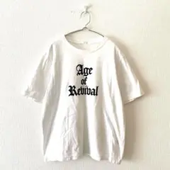 ☆【ジーユー】Tシャツ カットソー 英字ロゴ クルーネック 半袖 綿100％ M
