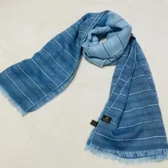 【美品】Loro Piana 大判ストール カシミヤ シルク ブルー系