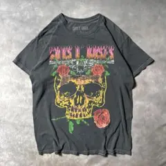 P84 古着90s復刻GUNS N' ROSES 黒USツアーTシャツ　フェード