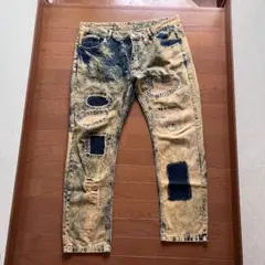 y2k ダメージパンツ デニム クラッシュ