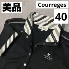 美品 クレージュ ゴルフウェア 半袖 ワンピース L 黒 デサント ロゴ刺繍