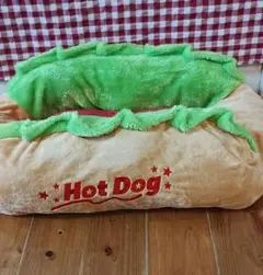 なりきり！ホットドック クッション 犬、猫用ベッド