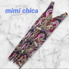 【ほつれ有り】mimi chica ノースリーブロングワンピース