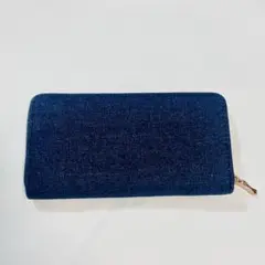 新品　長財布　デニム　ブルー