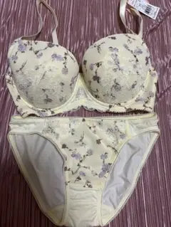 アモスタイルE70花柄 ブラジャーショーツセット