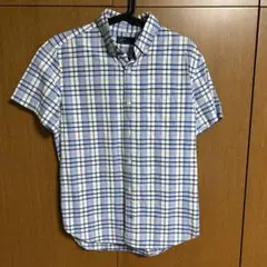 GAP 半袖シャツ XS 青系チェック