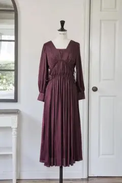 herlipto Side Bow Vintage Twill Dress