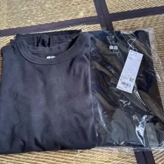 ユニクロ　U クルーネックTシャツ　ブラック　S ２枚