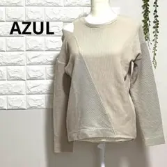 古着✨ AZUL アズール カットソー 肩出し ベージュ S レディース