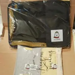 ソフトバンクホークスお父さん応援隊長トラベルポーチとタオルハンカチセット