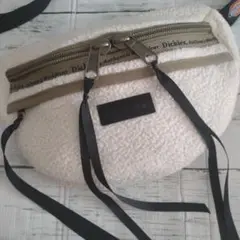 ♡Dickies♡モコモコ ダブルファスナーボディーバッグ ウェストポーチ