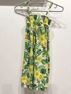 ALGY フラワープリント キャミワンピ　ハワイアン130cm アロハ
