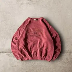 USA製90s vintageロゴスウェット希少カラーフェードくすみピンクXL