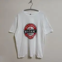 Bali バリ島 Bintang Beer ビンタンビール ロゴ Tシャツ 白