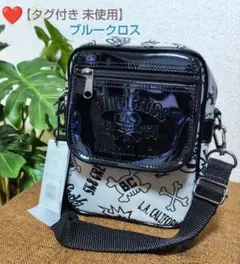 ❤【タグ付き 未使用】ブルークロス ポシェット ショルダーバッグ スカル柄