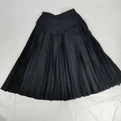 クリスチャンディオール プリーツスカート シルクウール チェック