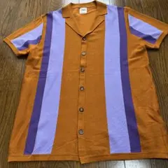 新品 未使用 ZARA トップス メンズ Mサイズ ストライプボタンシャツ 半袖