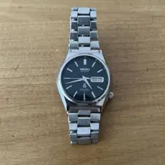 【稼動品】SEIKO シルバーウェーブ　クォーツ 時計 黒文字盤 ステンレス