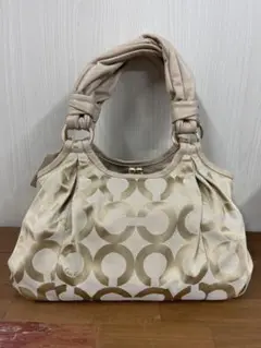 美品 コーチ レザー ハンドバッグ シグネクチャー 38×18