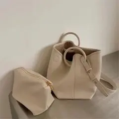 【新品未使用】オフホワイト 2wayショルダーバッグ ハンドバッグ