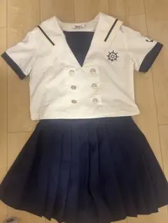 セーラー服上下 ホワイト/ネイビー マリンセーラー服