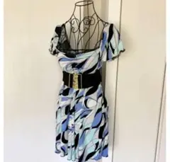 お値下げ価格　CECIL McBEE マーブル柄　ベルト付　ワンピース