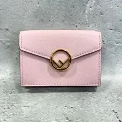 FENDI フェンディ 三つ折り財布 エフイズフェンディ ピンク ミニ財布