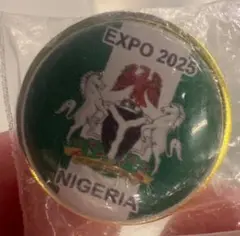 万博　ナイジェリア館　Expo2025ピンバッチ　バッジ　サークルタイプ　貴重！