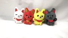 かみさまキツネとサラリーマン　マスコット　シロ　キン　ベニ　クロ　全4種セット
