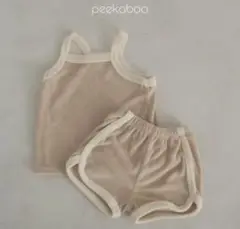 韓国子供服　peekaboo セットアップ　キャミソール　ショートパンツ　L